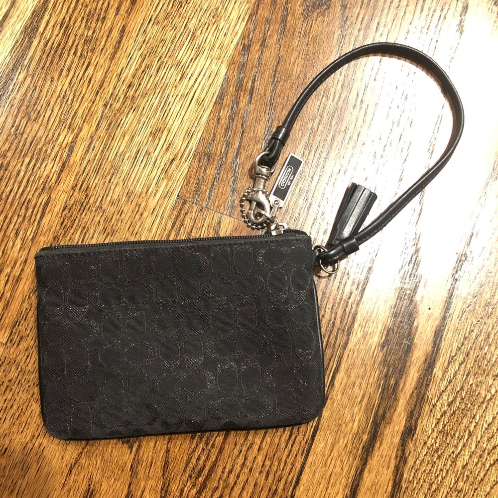 Black coach wristlet